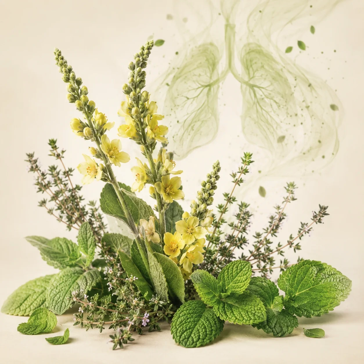 Botanical mullein lung cleanse concept used to examine claims about smoking mullein and lung cleansing